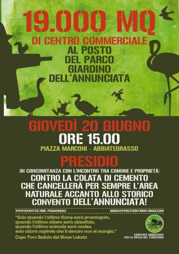 IL PARCO GIARDINO DELL'ANNUNZIATA E' ANCORA SOTTO ATTACCO! GIOVEDI' PRESIDIO