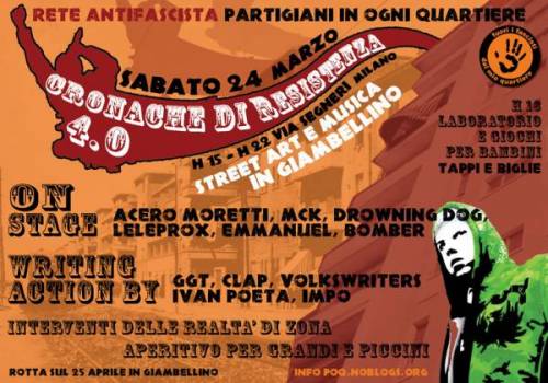 Sabato 24 Marzo dalle 15 – Cronache di resistenza 4.0 @ Giambellino