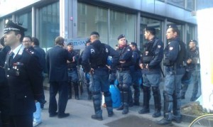 Il cordone di polizia