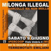 Tango Illegal Milano per l’Emilia – Sabato 9 all’Ipercoop di piazza Lodi