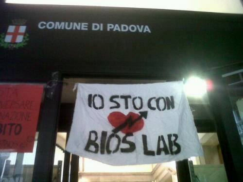 Padova || 19.11 – Io senza Bios non so essere felice – Occupato l’Ufficio relazioni con il pubblico del Comune