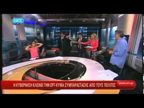 Occupata da Giugno, la polizia sgombra con la forza la tv pubblica greca