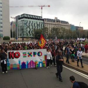La testa della manifestazione alla partenza