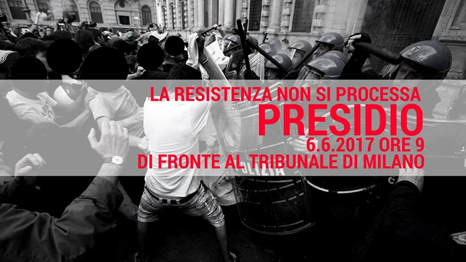 ZAM, la resistenza non si processa! Presidio @ Tribunale di Milano (6 Giugno, ore 9)