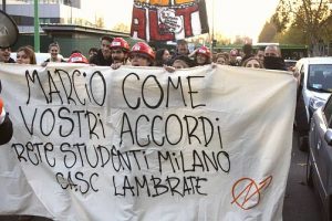 Gli studenti verso la Bicocca