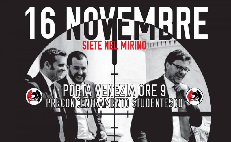 16NOV – Preconcentramento Studentesco @ Porta Venezia ore 9