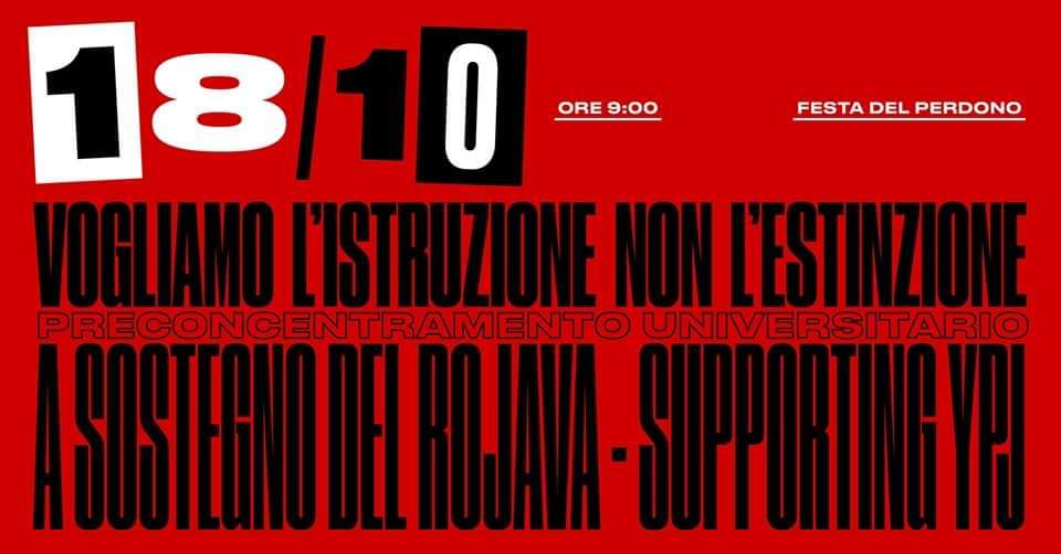 18/10 – NO caro affitti|Support Rojava – preconcentramento UNIMi ...