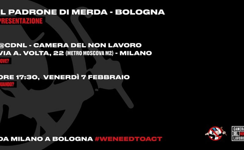 Presentazione del Padrone di Merda | Da Bologna a Milano – 7 febbraio @ Cdnl