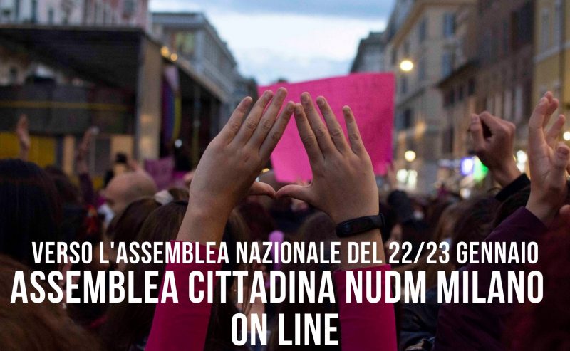 Assemblea cittadina online NUDM Milano – 19 gennaio