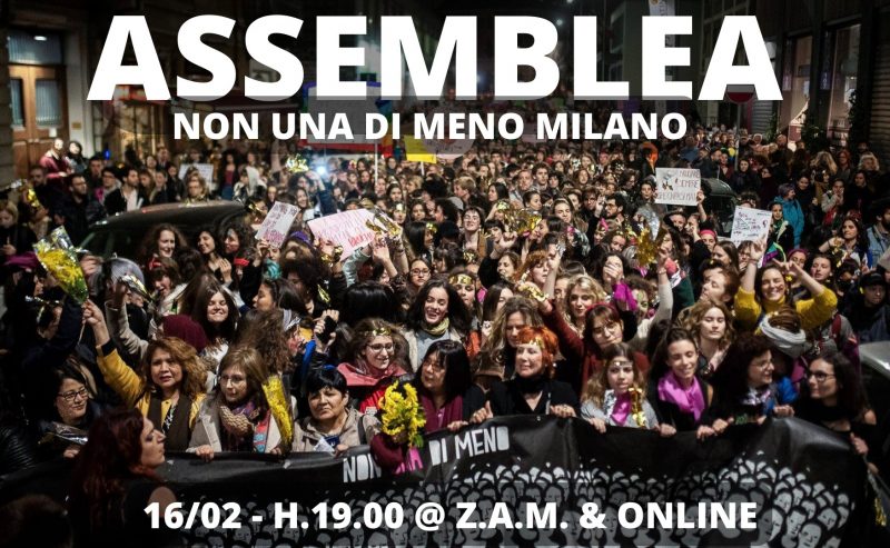 Assemblea di Non Una di Meno Milano [in presenza e online] – 16 febbraio
