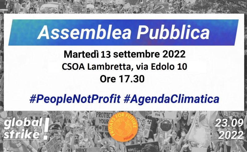 Assemblea pubblica verso il climate strike del 23 settembre