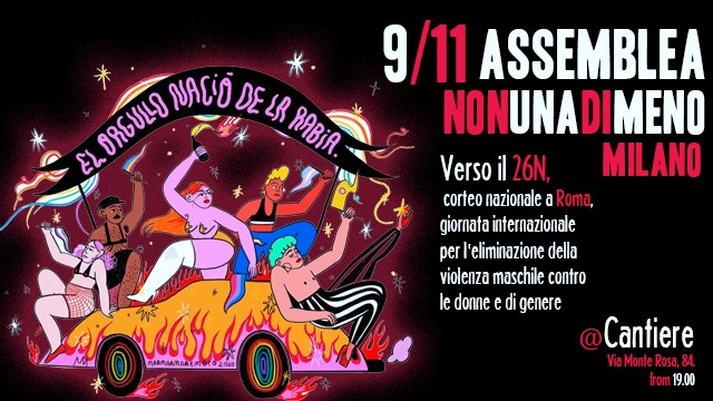 9/11 – Assemblea NUDM Milano: costruiamo insieme la manifestazione nazionale del 26N! @ Cantiere