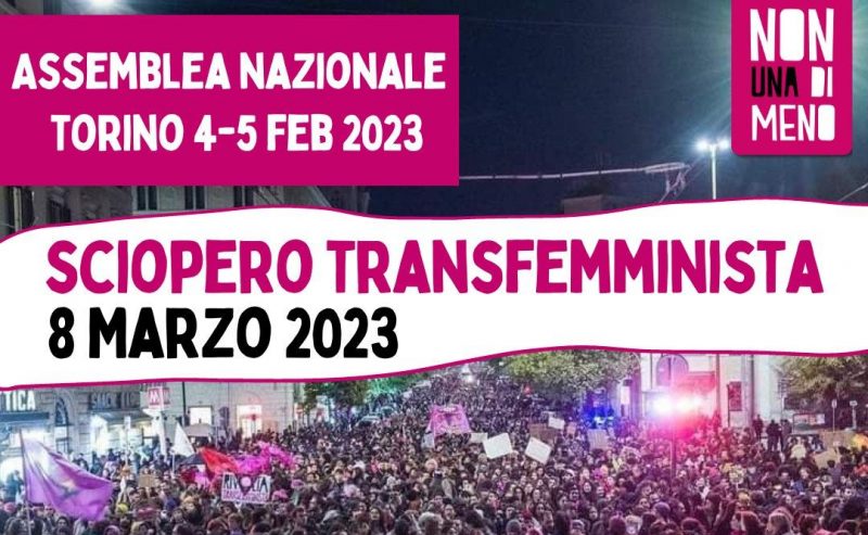 Non Una Di Meno rilancia verso lo sciopero transfemminista dell’8 marzo 2023