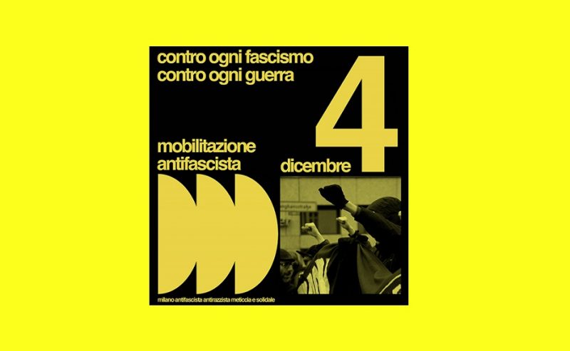 Intollerabile la manifestazione neofascista del 4 dicembre a Milano