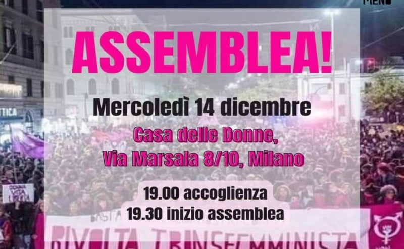 14/12 – Assemblea di Non Una Di Meno Milano
