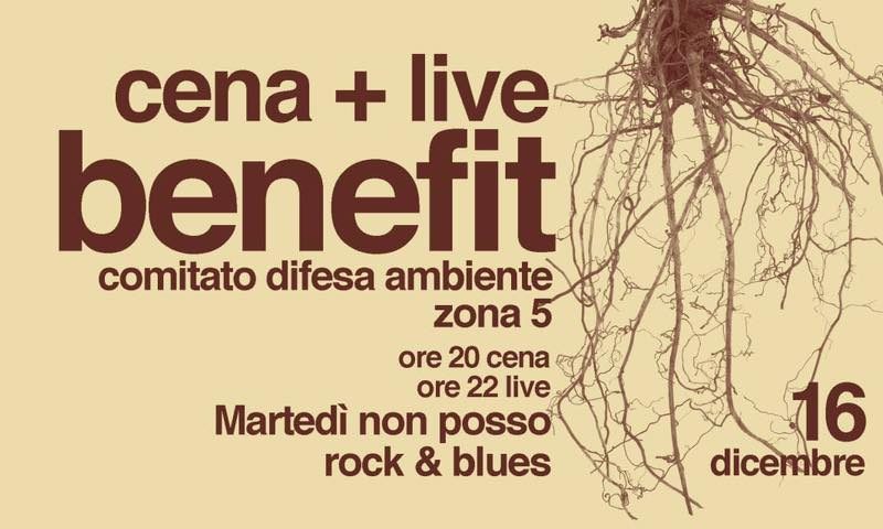 16/12 – Benefit cena + live per Comitato difesa ambiente zona 5 @ ZAM
