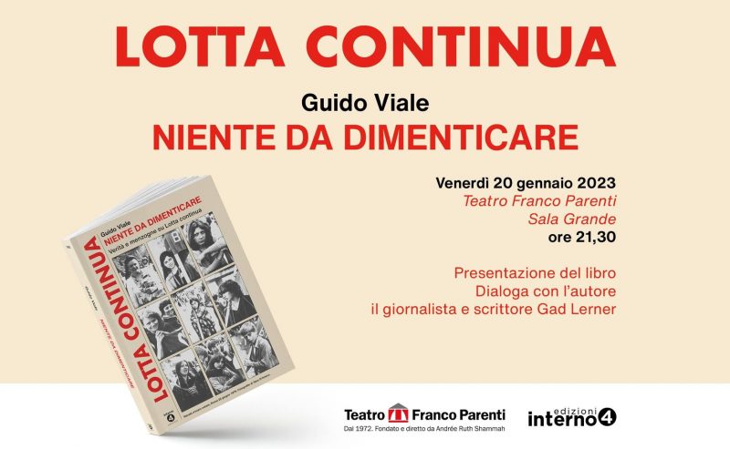 20/01 – Niente da dimenticare a Milano. Guido Viale con Gad Lerner, Teatro Franco Parenti