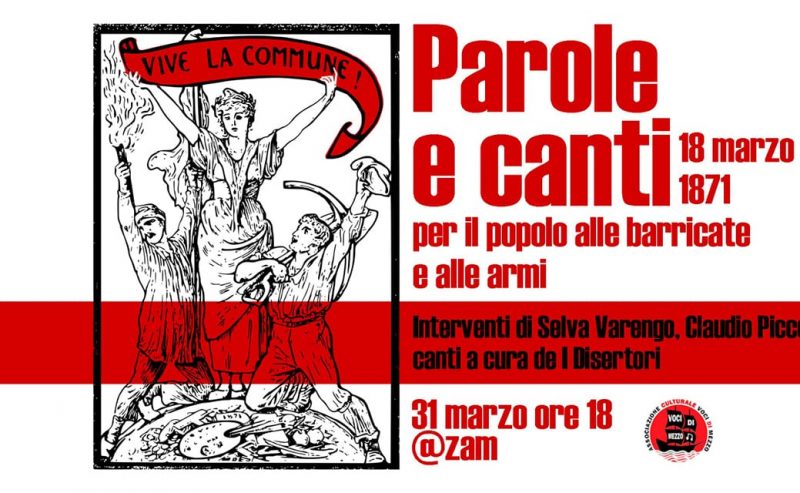 31/03 – Vive la Commune! Parole e canti per il popolo alle barricate e alle armi @ ZAM