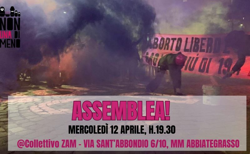 12 aprile – Assemblea pubblica Non una di Meno Milano @ ZAM