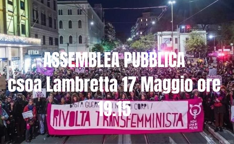 17/05 – Assemblea pubblica Non Una Di Meno Milano