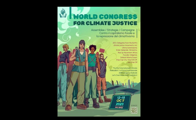 World Congress For Climate Justice, 12-15 ottobre a Milano