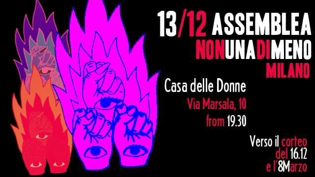 13/12 – Assemblea NUDM Milano verso il 16 dicembre