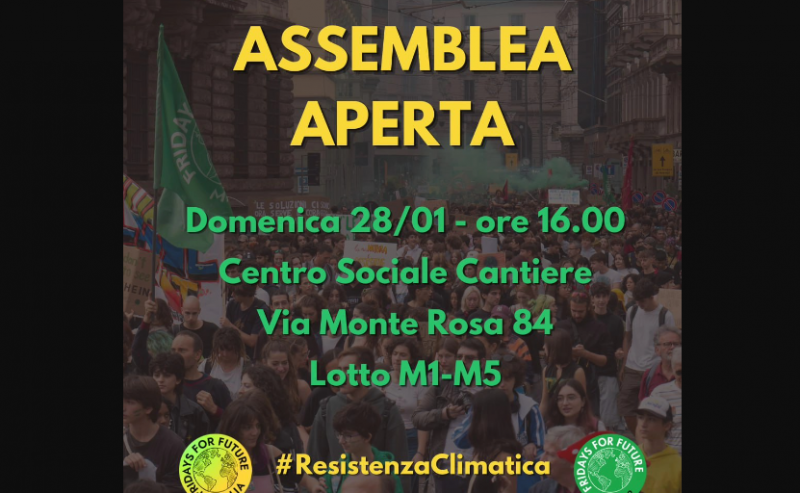 28/01 – Assemblea Fridays For Future Milano @ SMS