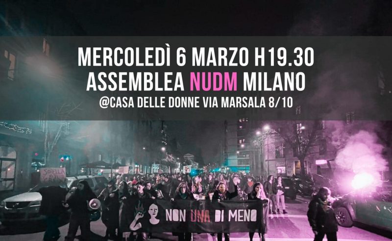 06/03 – Assemblea di NUDM Milano prima dell’8 Marzo @ Casa delle donne