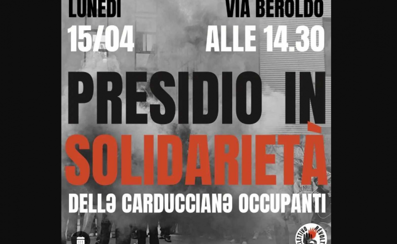 Carducci, presidio di solidarietà allə studentə sospesə