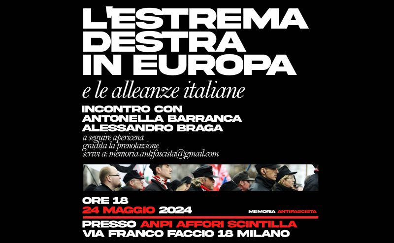 24/05 – L’estrema destra in Europa e le alleanze italiane. Dibattito e apericena rinforzato @ Scintilla
