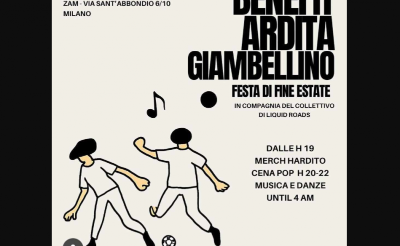 14/09 – Benefit Ardita Giambellino @ ZAM