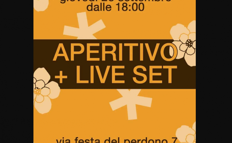 26/09 – Aperitivo + live set @ Statale