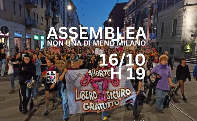 16/10 – Assemblea di Non Una Di Meno Milano @ Cantiere