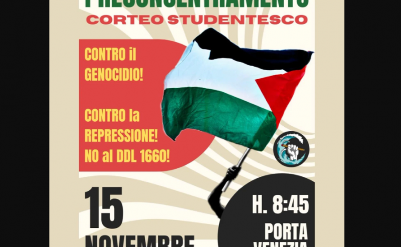 Preconcentralemento per il corteo studentesco del 15 novembre @ porta Venezia