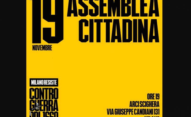 Assemblea cittadina contro guerra e DDL 1660