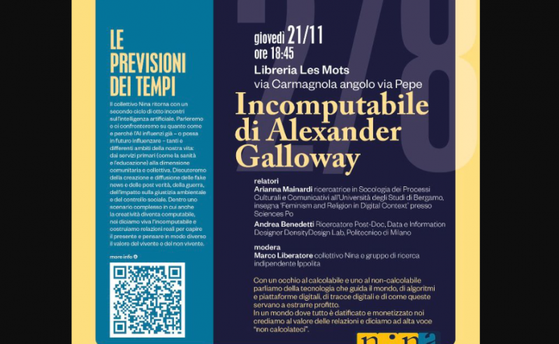 “Non calcolateci!” – Incomputabile di Alexander Galloway