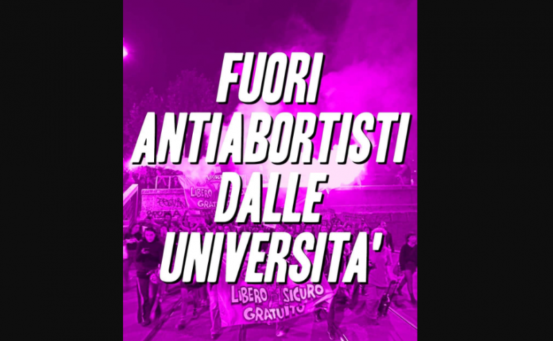 Fuori gli antiabortisti dall’università!