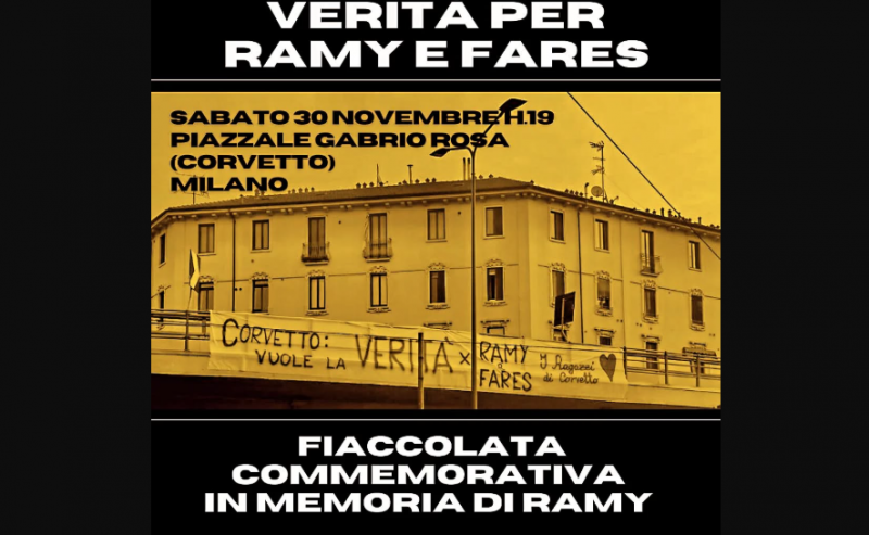 Fiaccolata commemorativa per Ramy