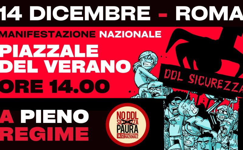 Manifestazione nazionale No DDL Sicurezza