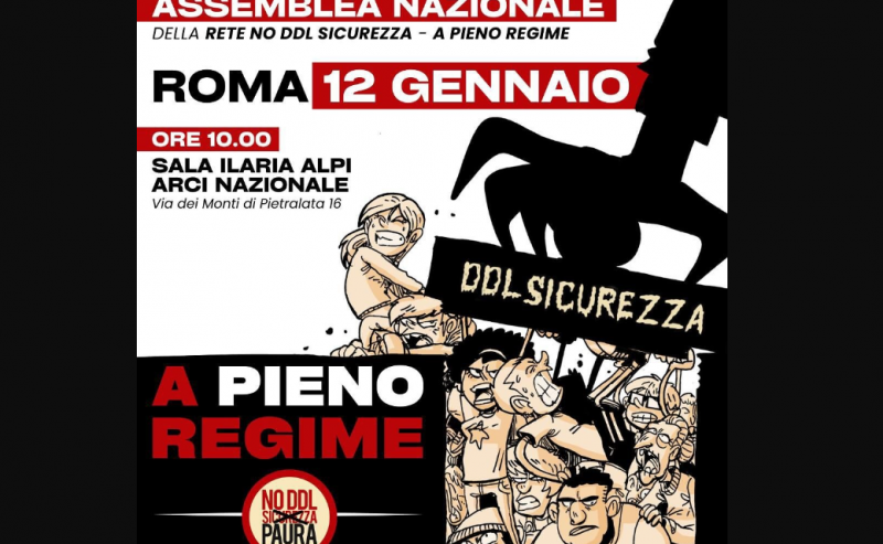 Fermiamo il Governo Meloni! Seconda assemblea nazionale contro il DDL Sicurezza