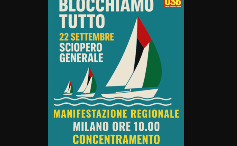 Il 22 settembre, per lo sciopero generale, corteo regionale a Milano
