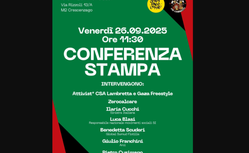 Conferenza stampa sui fatti del 22 settembre