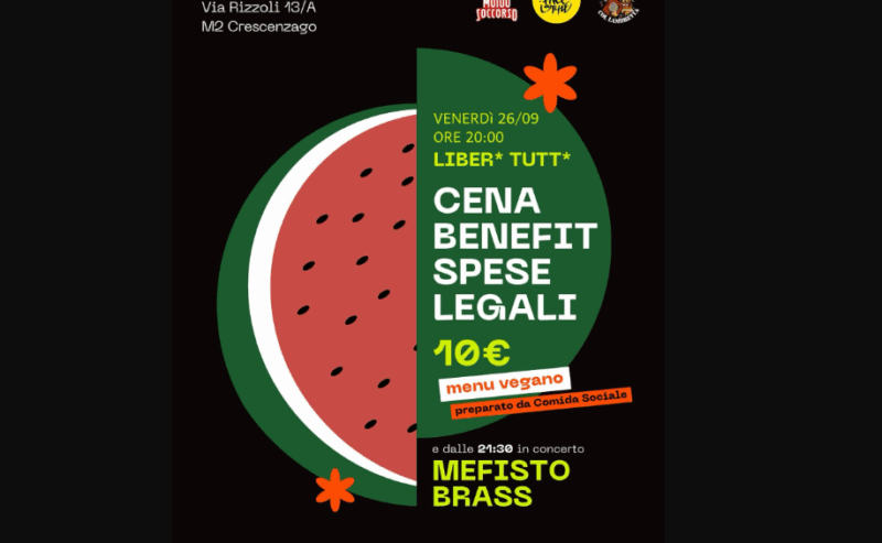 26/09 – Cena benefit legale @ Lambretta