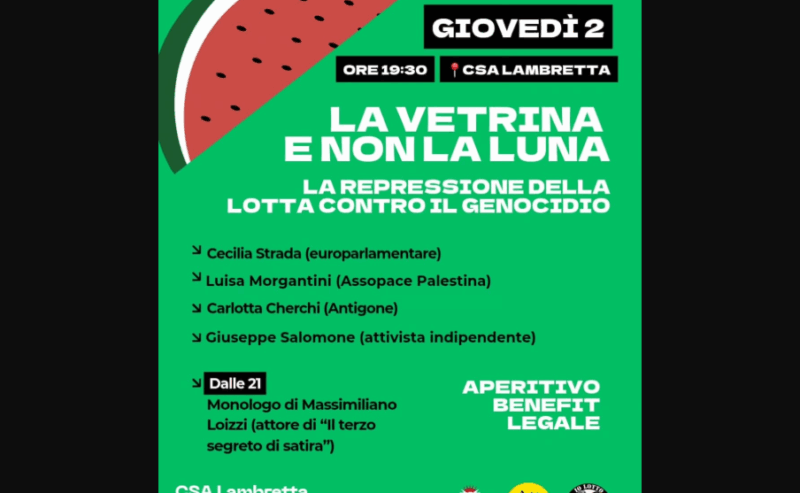 La vetrina e non la Luna – La rappresentazione della lotta contro il genocidio
