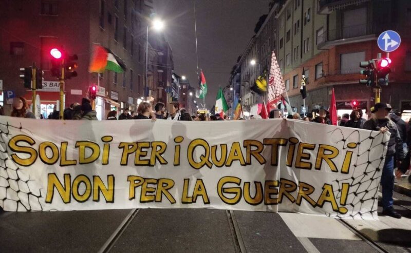 Soldi ai quartieri, non alla guerra!