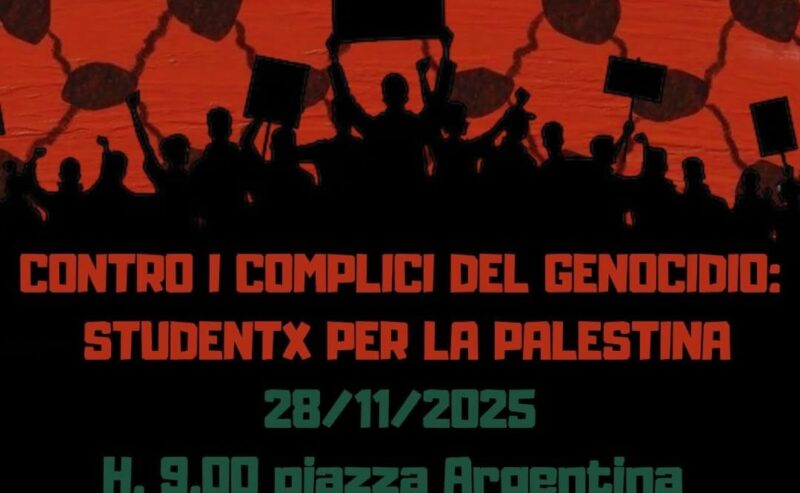 Contro i complici del genocidio: student* in piazza per la Palestina!