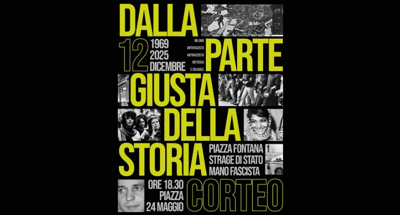 12 dicembre: strage di piazza Fontana, Pinelli assassinato e Valpreda innocente