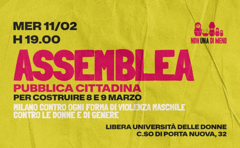 Assemblea pubblica per costruire 8 e 9 marzo