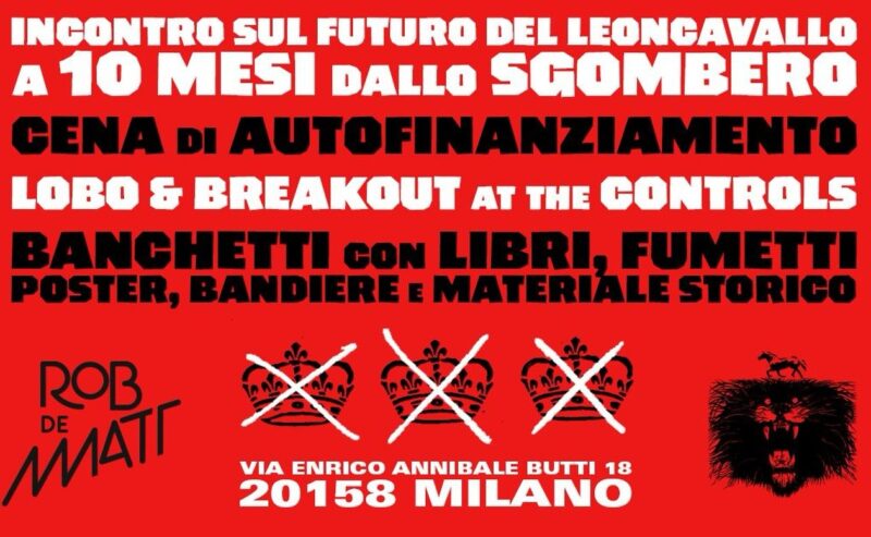 02/07 – Incontro sul futuro del Leoncavallo a 10 mesi dallo sgombero @ RdM