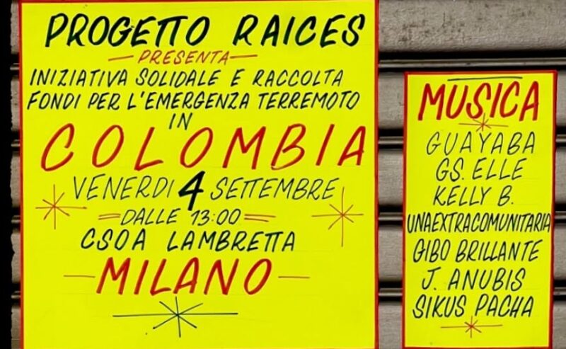 Solidarietà e resistenza per la Colombia: 4 settembre al Lambretta